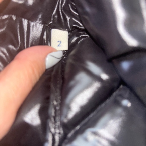 Moncler Navy Puffer Coat with Fur Hood - Picture 5 of 9